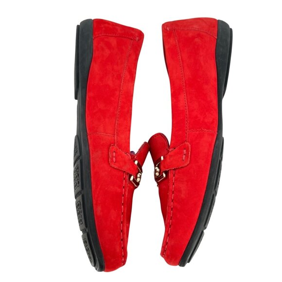 GEOX Annytah Red Suede Womens Loafers Size 40 EU 10 US - Picture 6 of 16